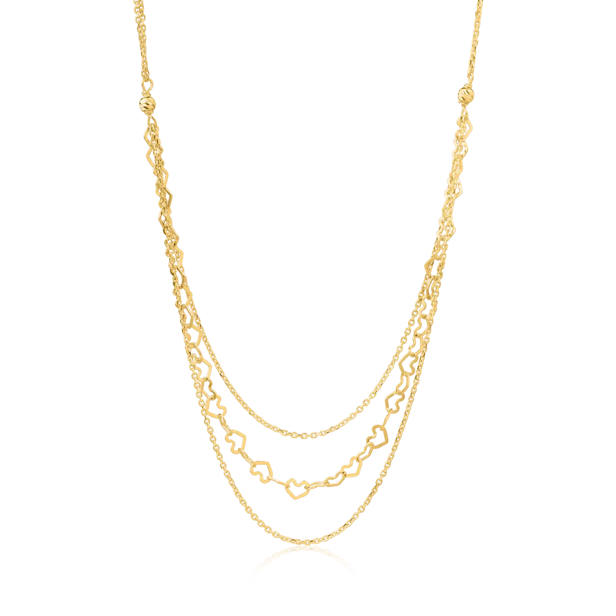 Yellow gold chain with links