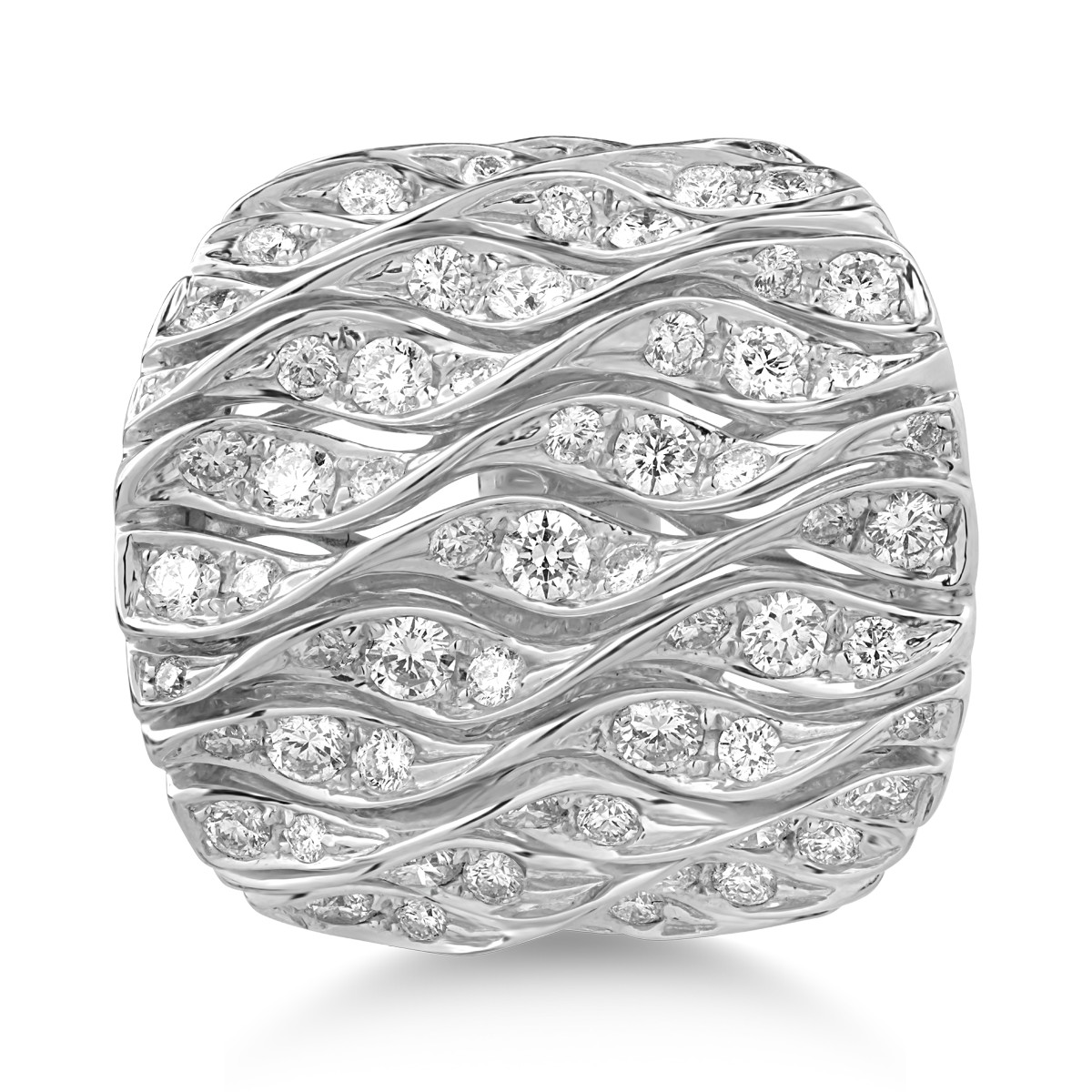18K fehérarany gyűrű 2,60 karátos gyémántokkal