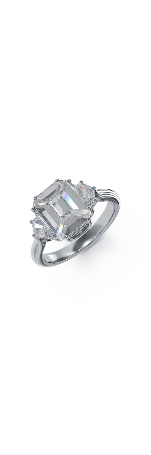 18K white gold engagement ring with 1.22ct diamonds
