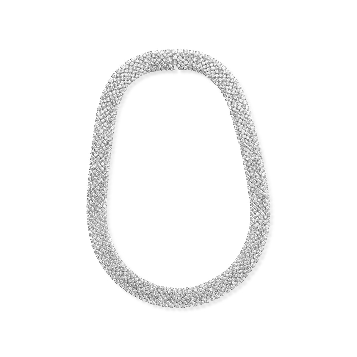 18K white gold necklace with 67.41ct diamonds