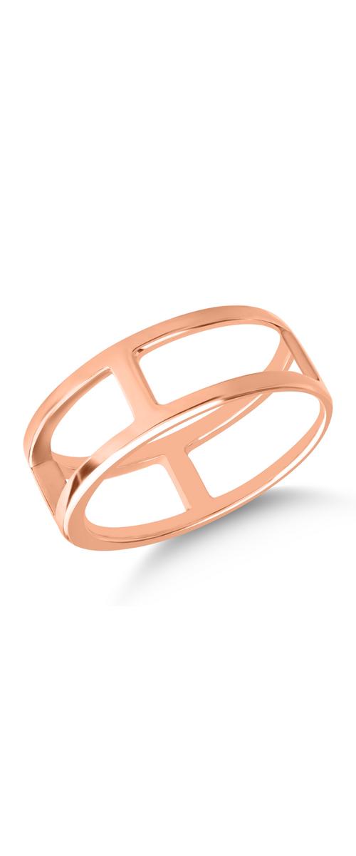 14K пръстен от розово злато