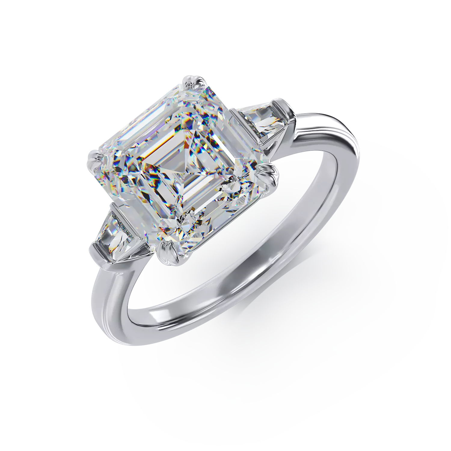 18K white gold ring with 3.19ct diamonds