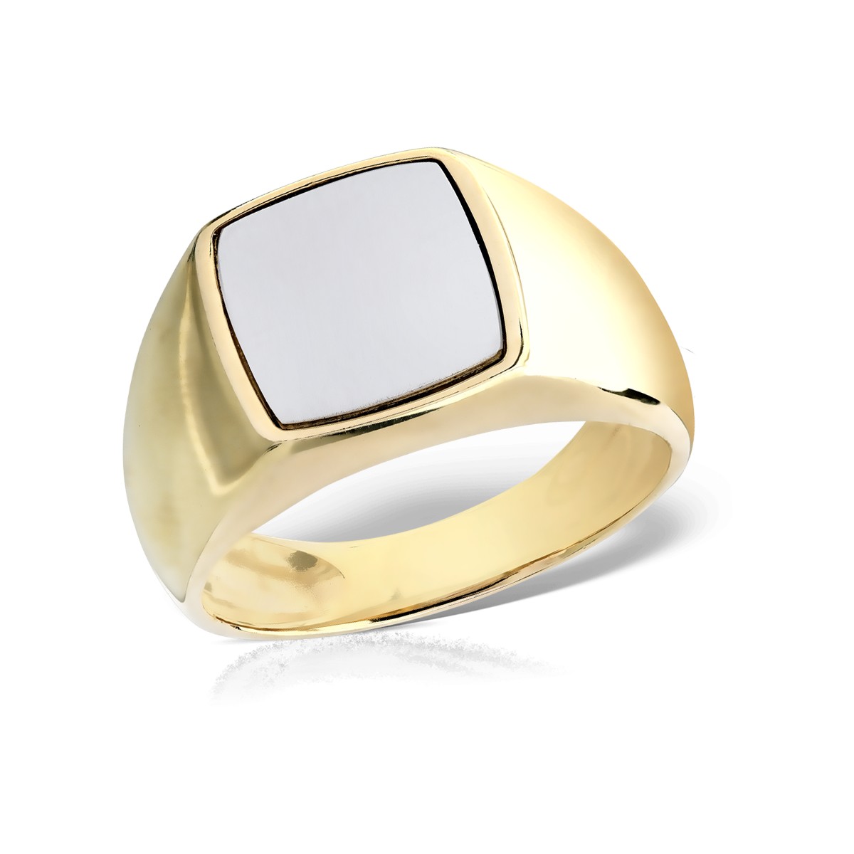 14K sárga-fehér arany gyűrű