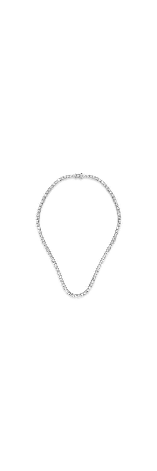 White gold tennis necklace with 15.35ct diamonds