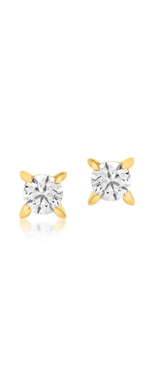 18K yellow gold earrings with 0.6ct diamonds