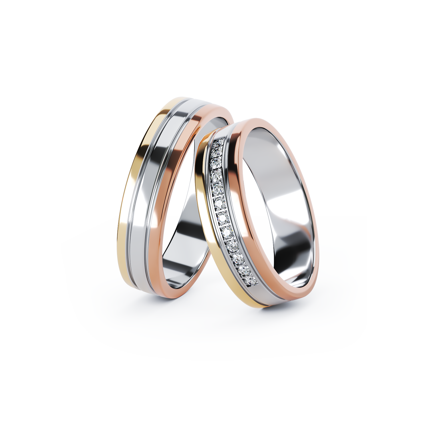 TEI-C381 gold wedding rings