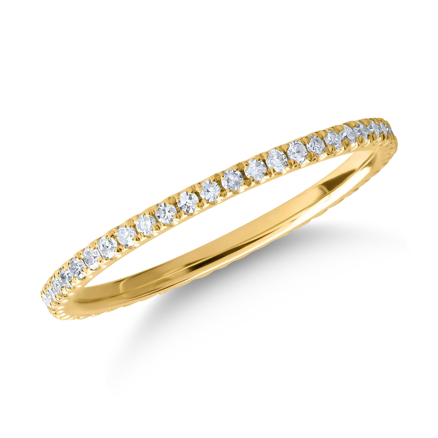 Sárga arany örökkévalósági gyűrű 0.14ct gyémántokkal