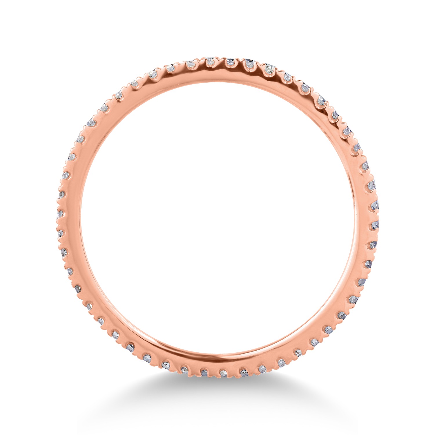 14K rose gold infinity ring with 0.25ct diamonds