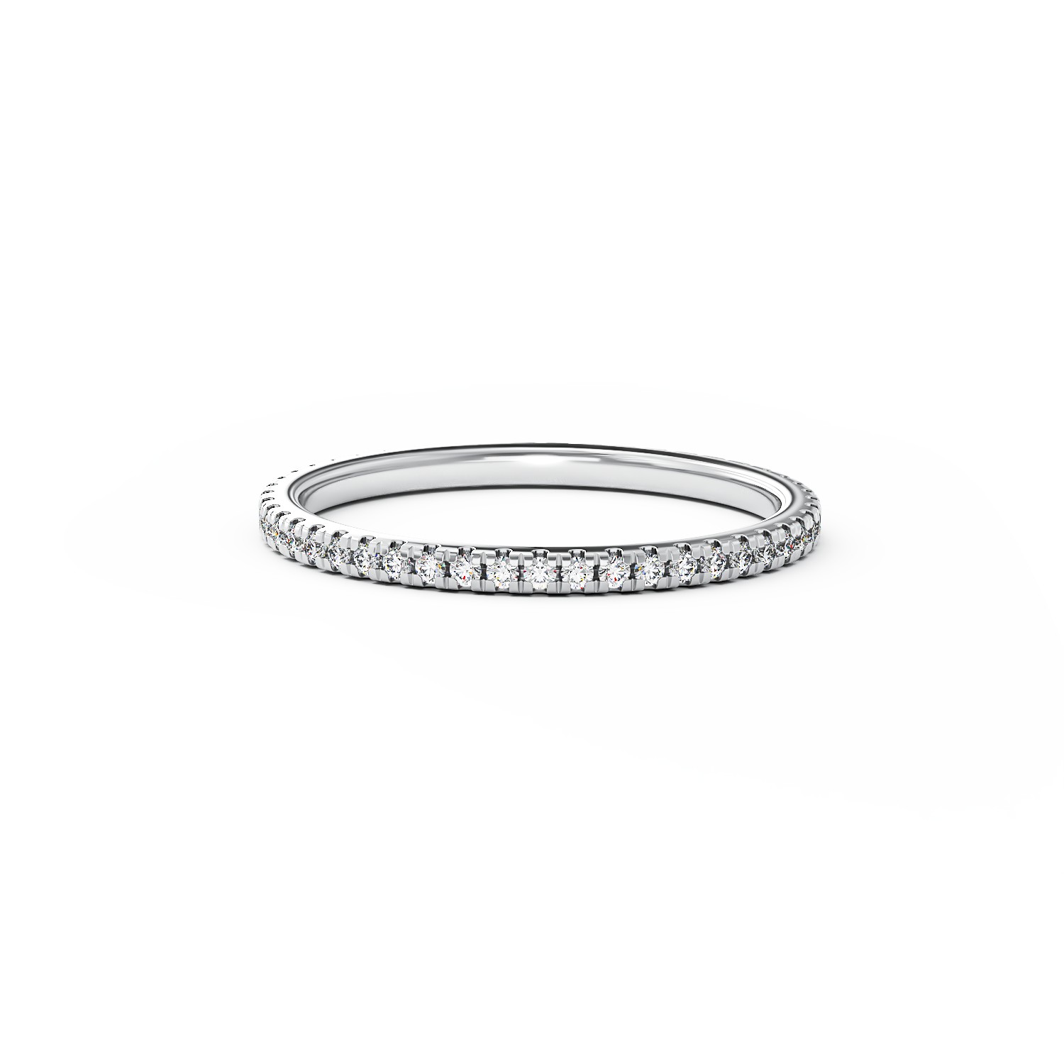 14K fehérarany gyűrű 0.25ct gyémántokkal