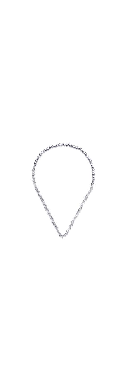 18K white gold necklace with 11.52ct diamonds
