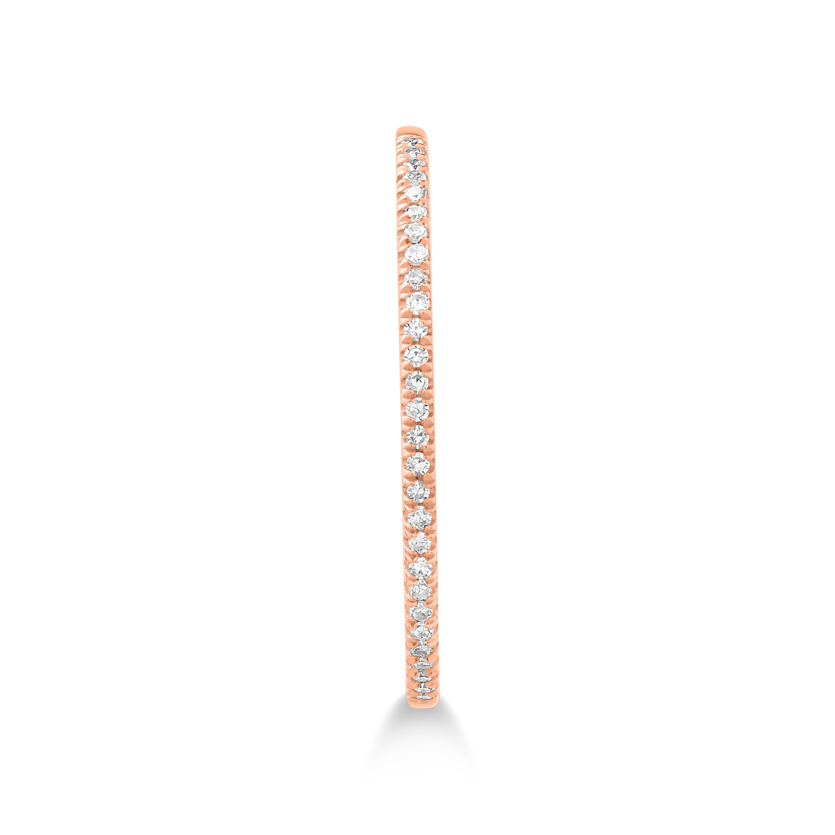 Half eternity ring in rose gold with 0.07ct diamonds