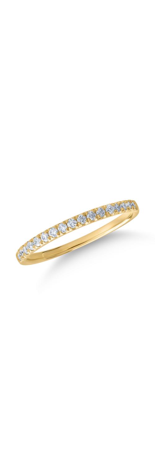 14K yellow gold ring with 0.17ct diamonds