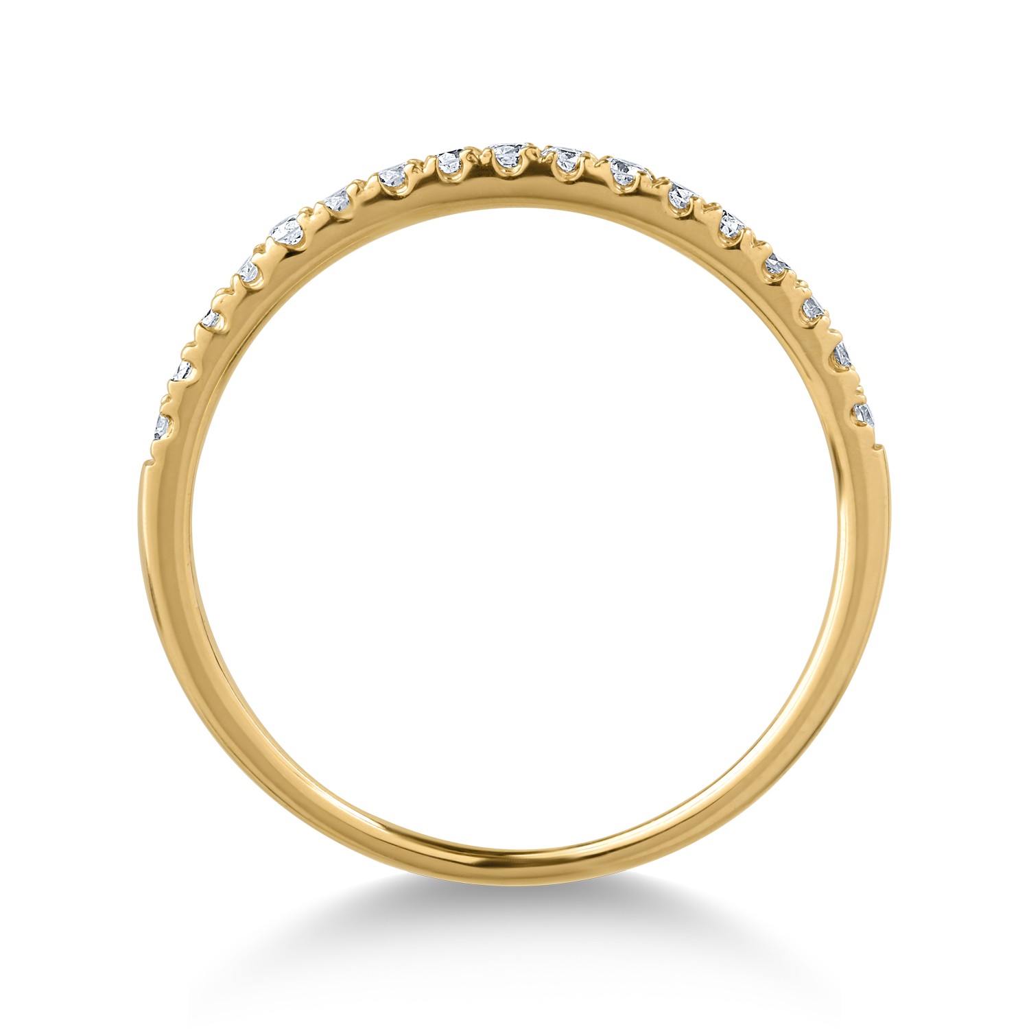 14K sárga arany gyűrű 0.17ct gyémántokkal