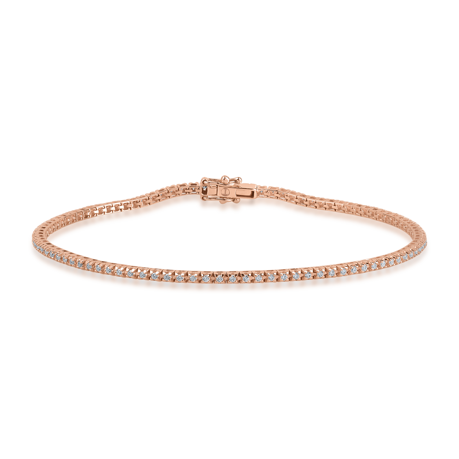 Rose gold tennis bracelet with 0.52ct diamonds