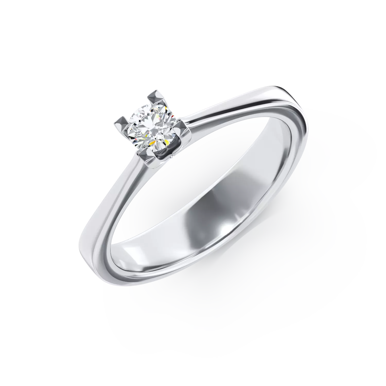 18K fehérarany eljegyzési gyűrű 0.4ct pasziánsz gyémánttal