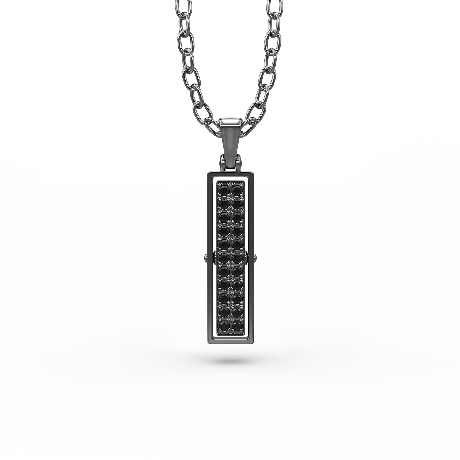 Dark Silver Towers pendant necklace