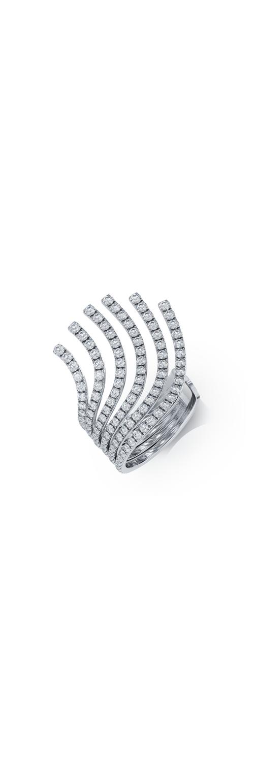 Fehérarany gyűrű 2.18ct gyémántokkal