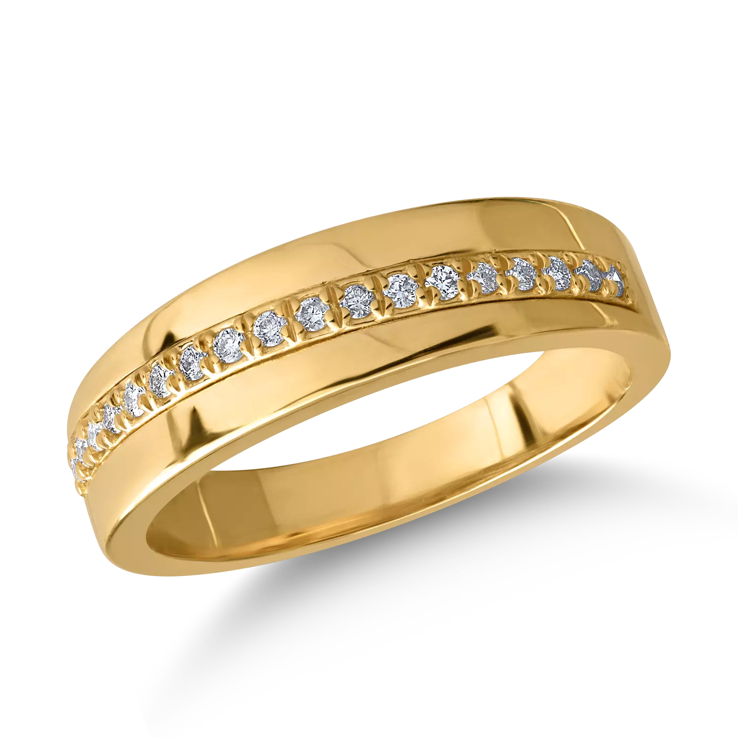 Inel din aur galben de 18K cu diamante de 0.11ct