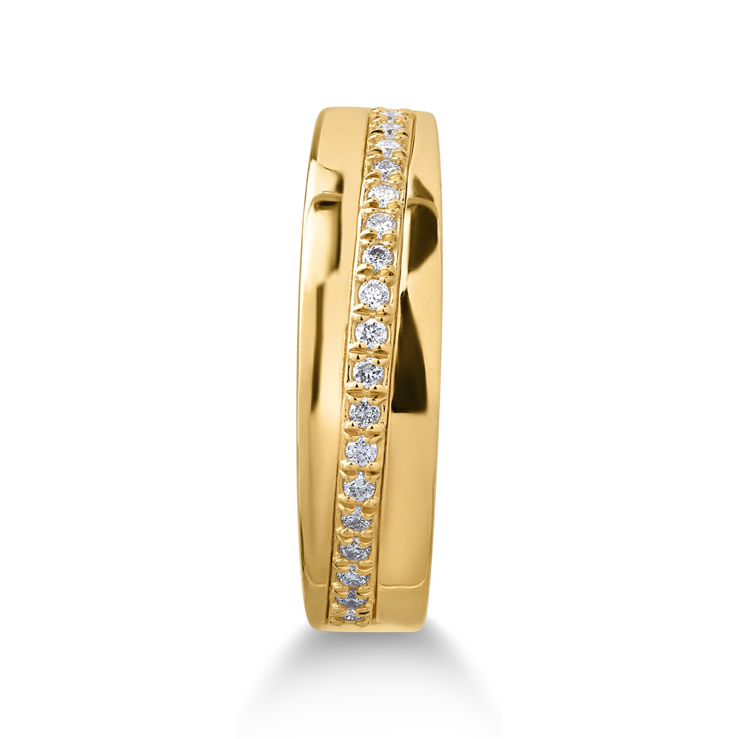 18K sárga arany gyűrű 0.11ct gyémántokkal