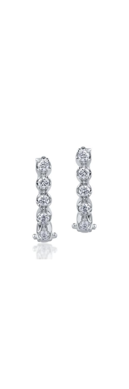 18K white gold earrings with 0.26ct diamonds