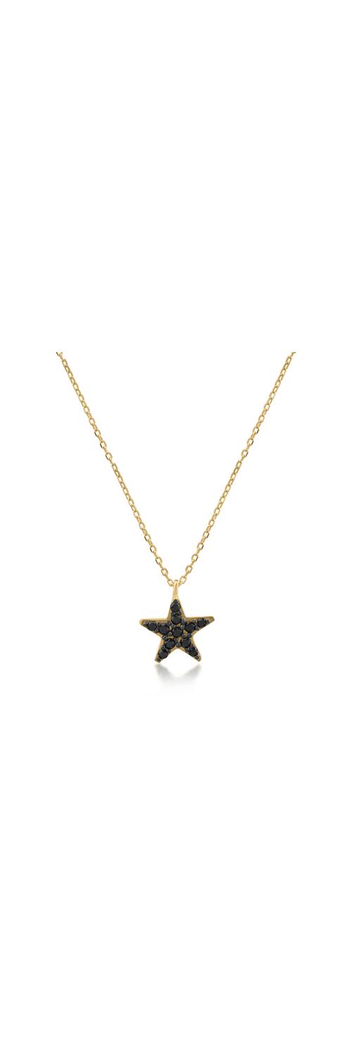 Yellow gold star pendant necklace