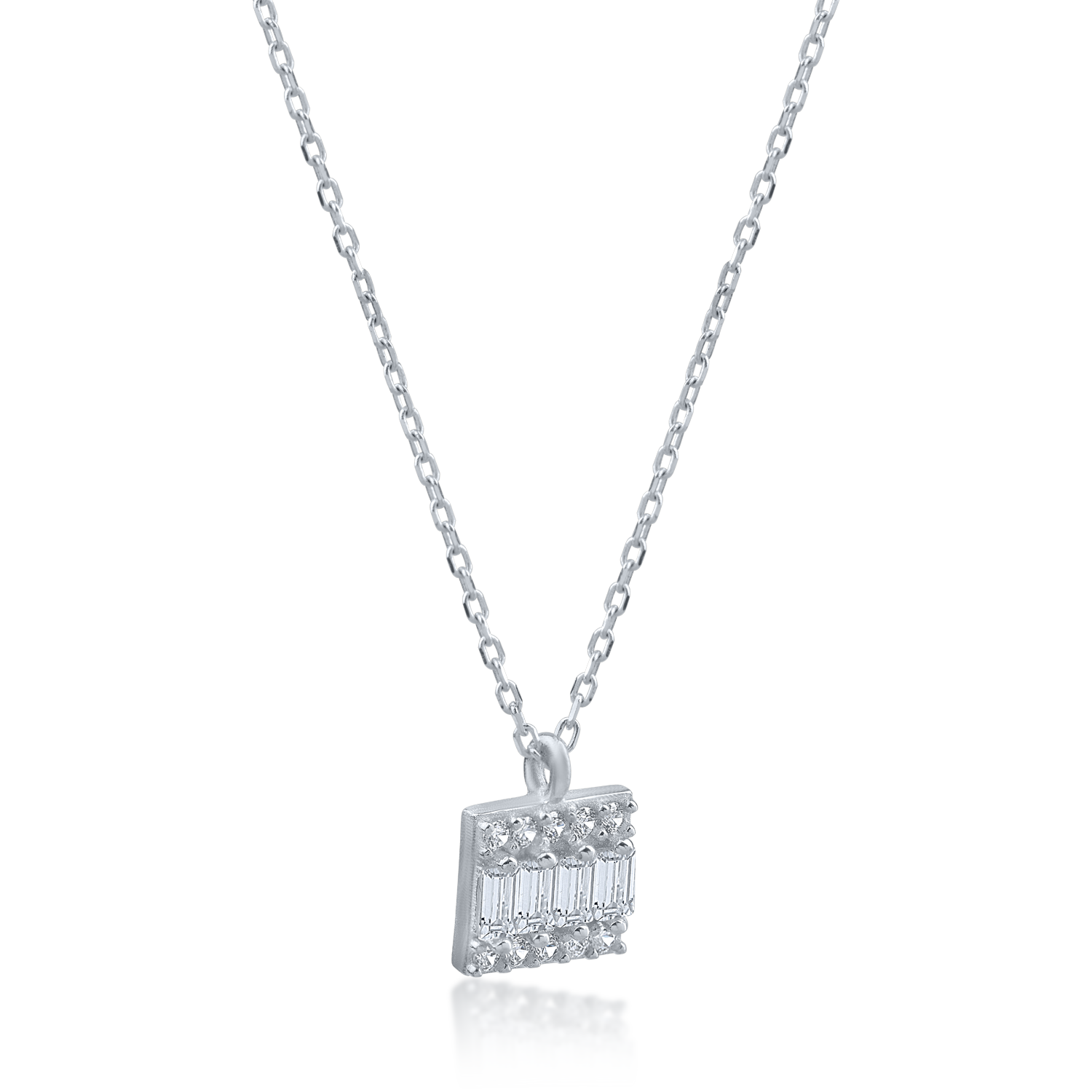 White gold pendant necklace