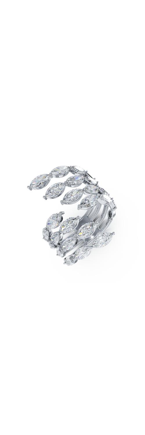 18K white gold ring with 2.56ct diamonds