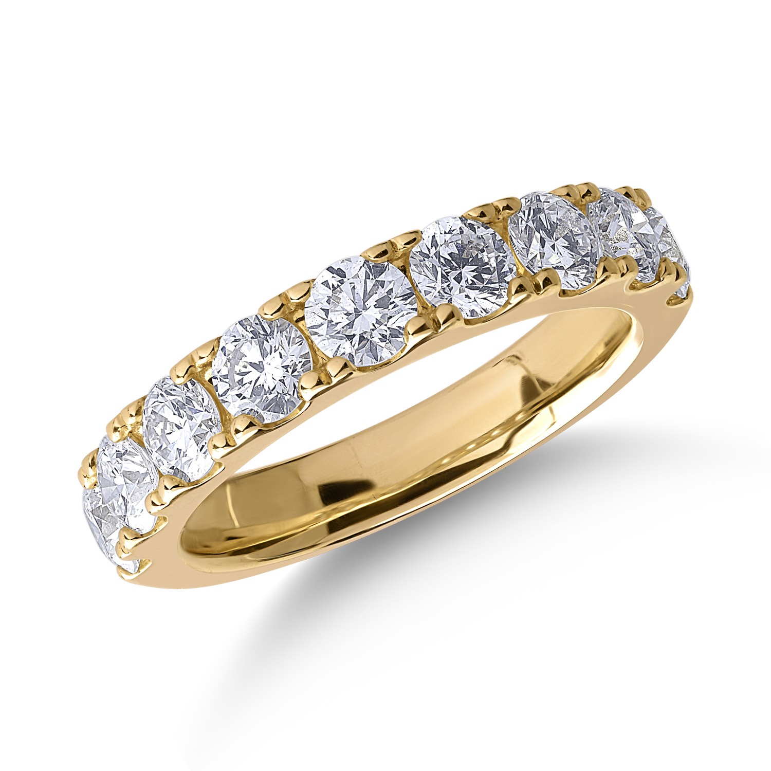 Inel din aur galben de 14K cu diamante de 1.5ct