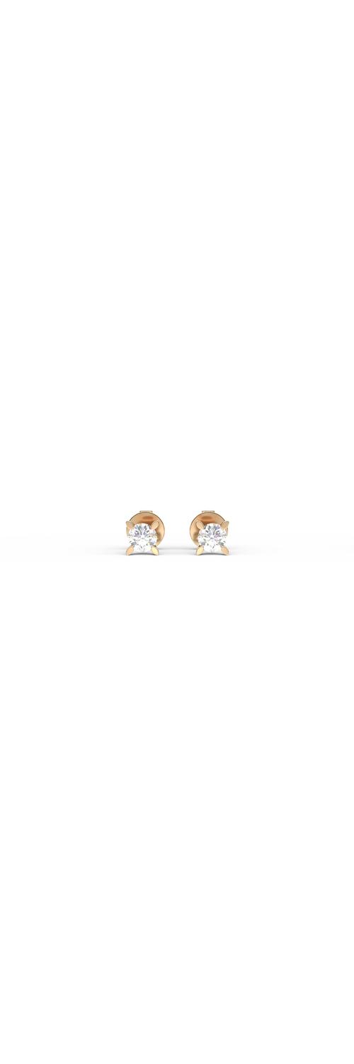 Yellow gold earrings with 0.2ct diamonds
