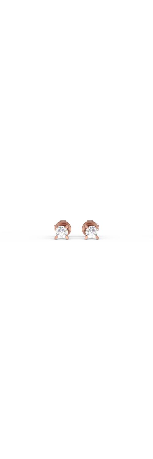 Rose gold earrings with 0.2ct diamonds