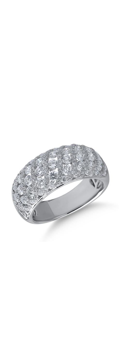 18K fehérarany gyűrű 1.87ct gyémántokkal