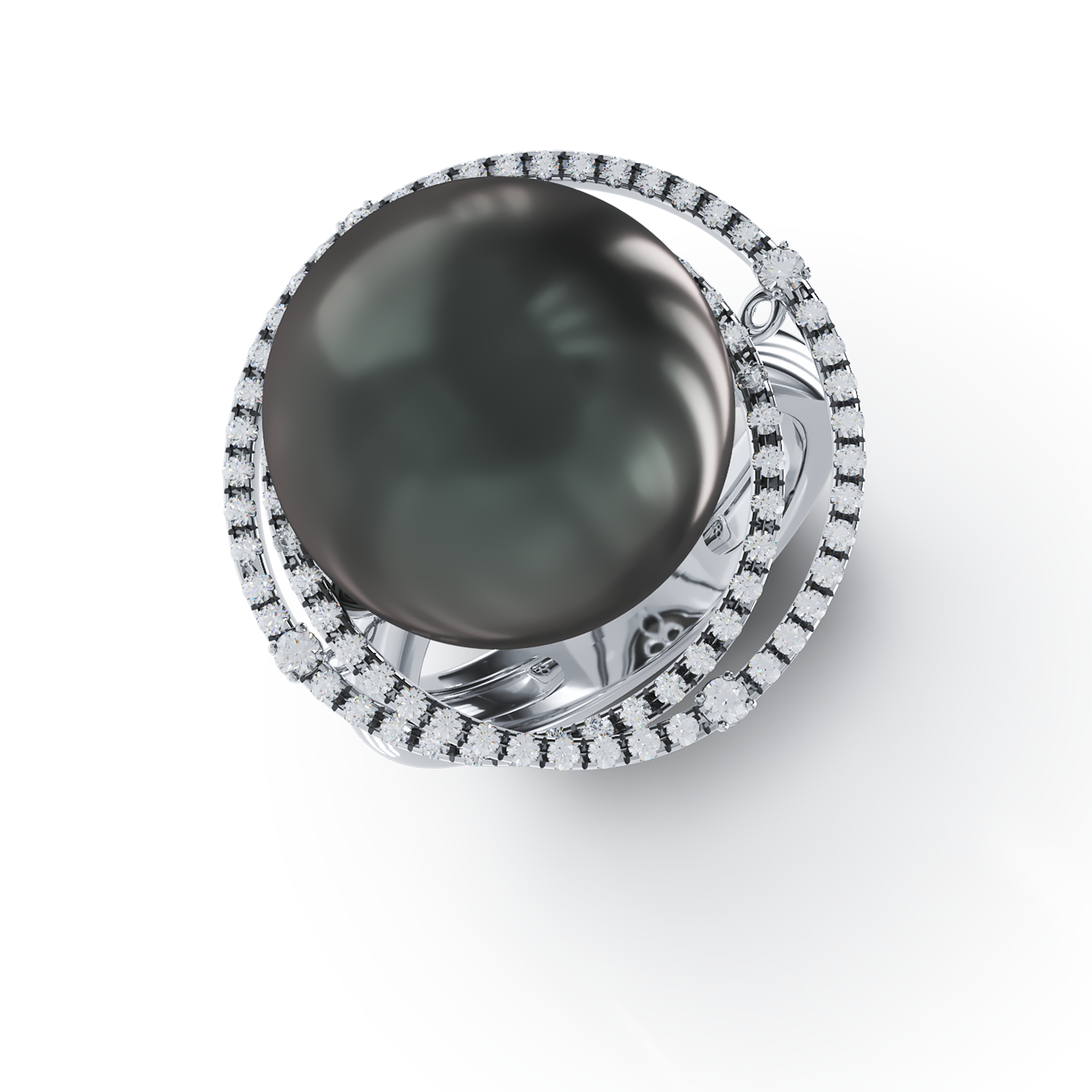 Inel din aur alb cu perla de cultura si diamante de 0.8ct TEILOR poza noua reduceri 2022