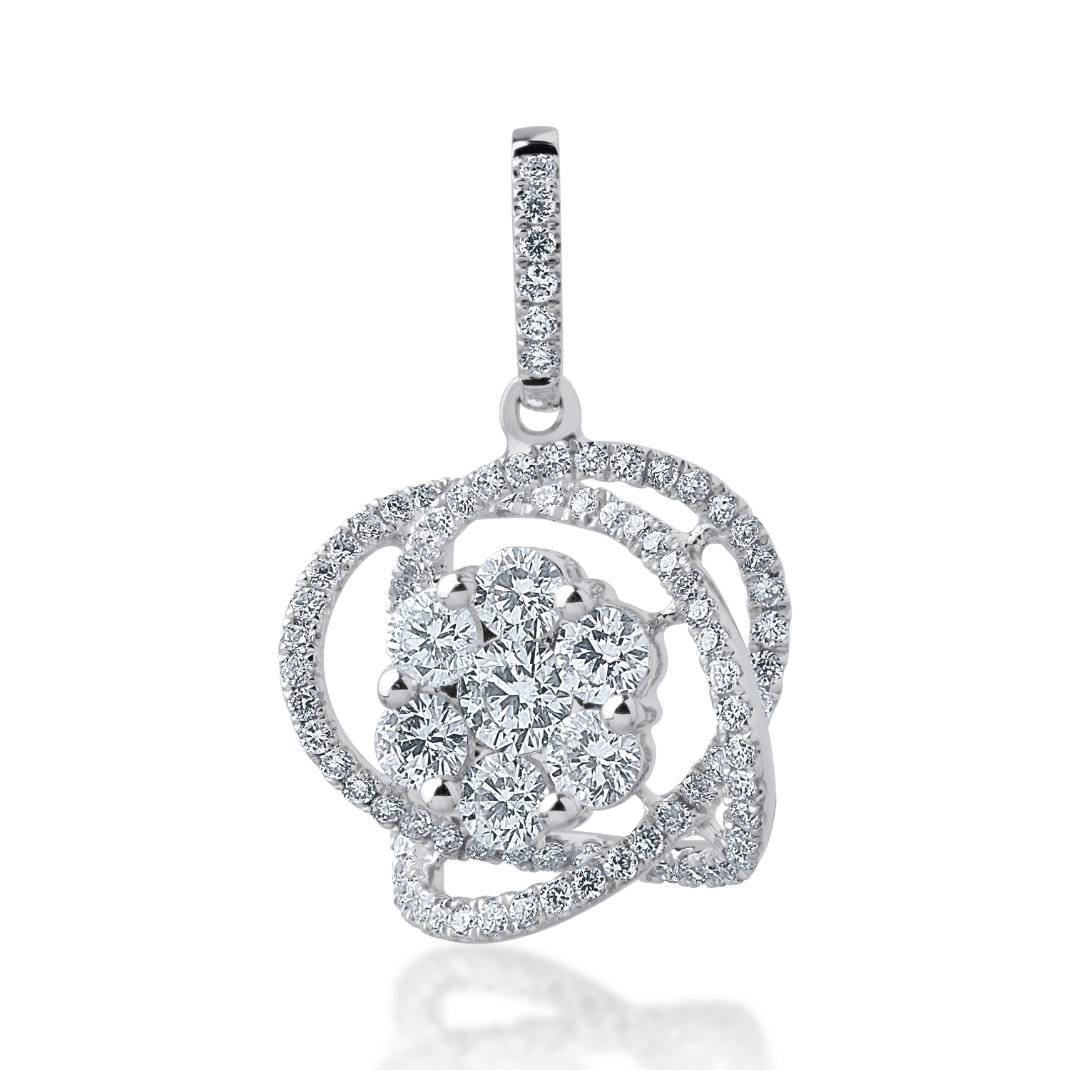 White gold pendant with 0.88ct diamonds