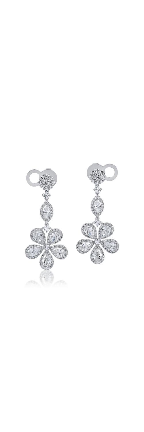 White gold earrings with 4.22ct diamonds