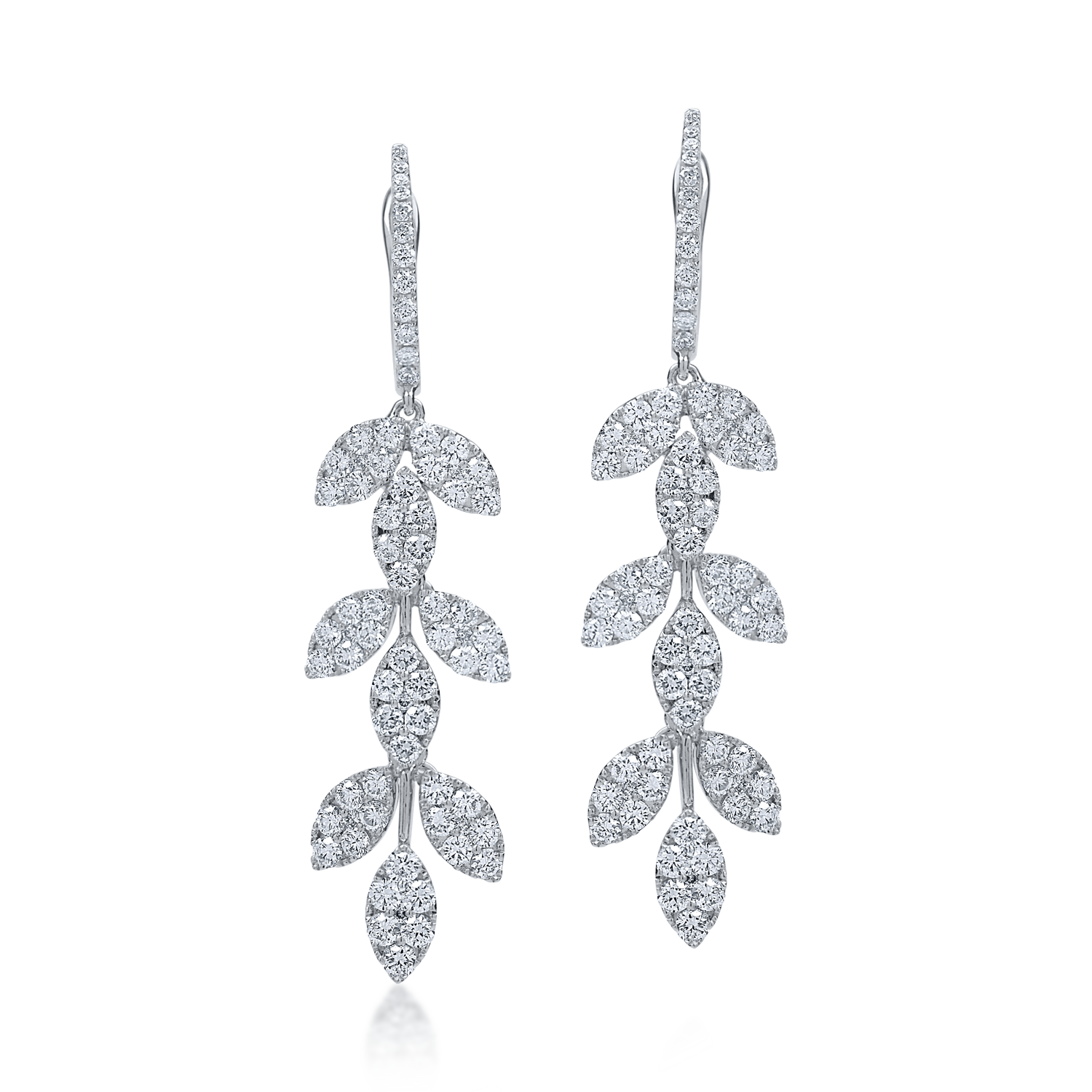 White gold earrings with 2.39ct diamonds
