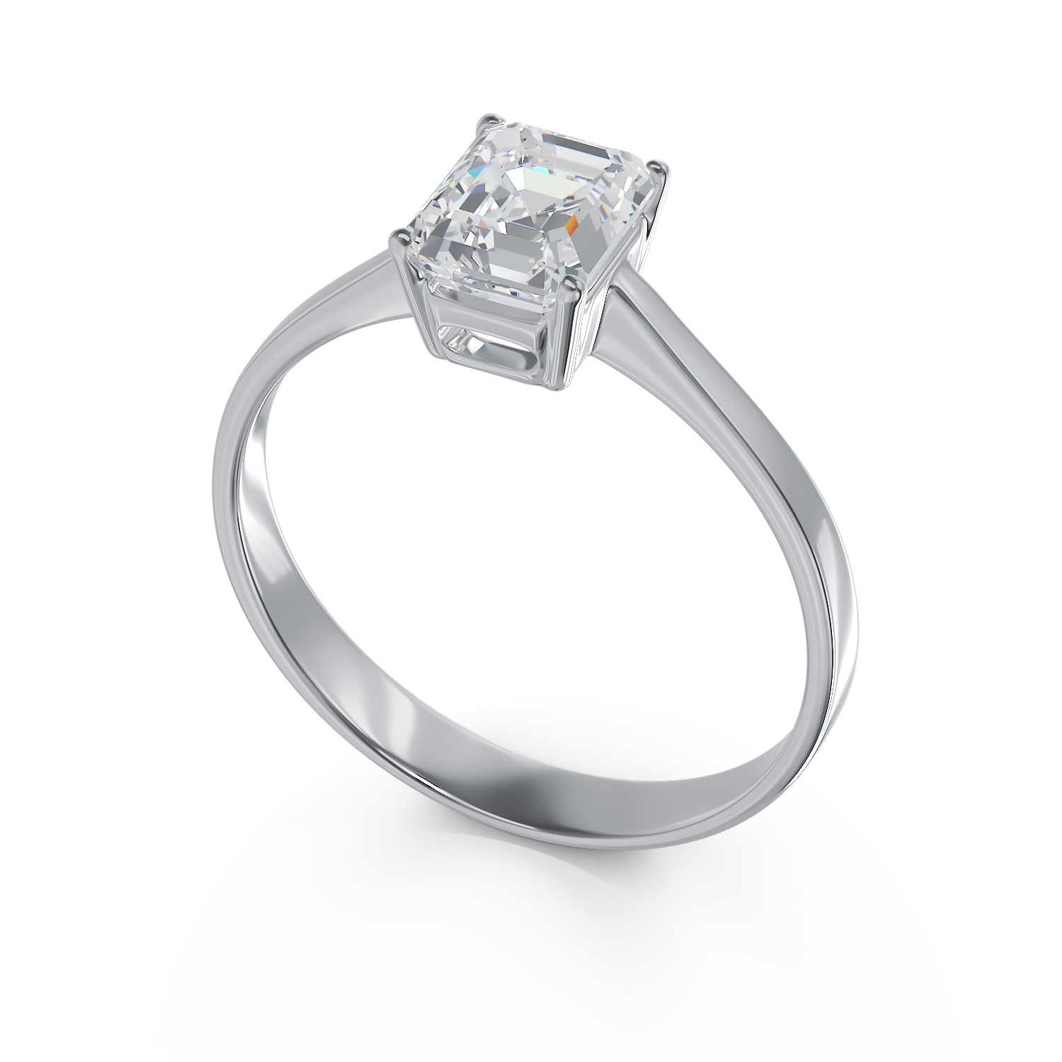 18K fehérarany eljegyzési gyűrű 1.11ct pasziánsz gyémánttal