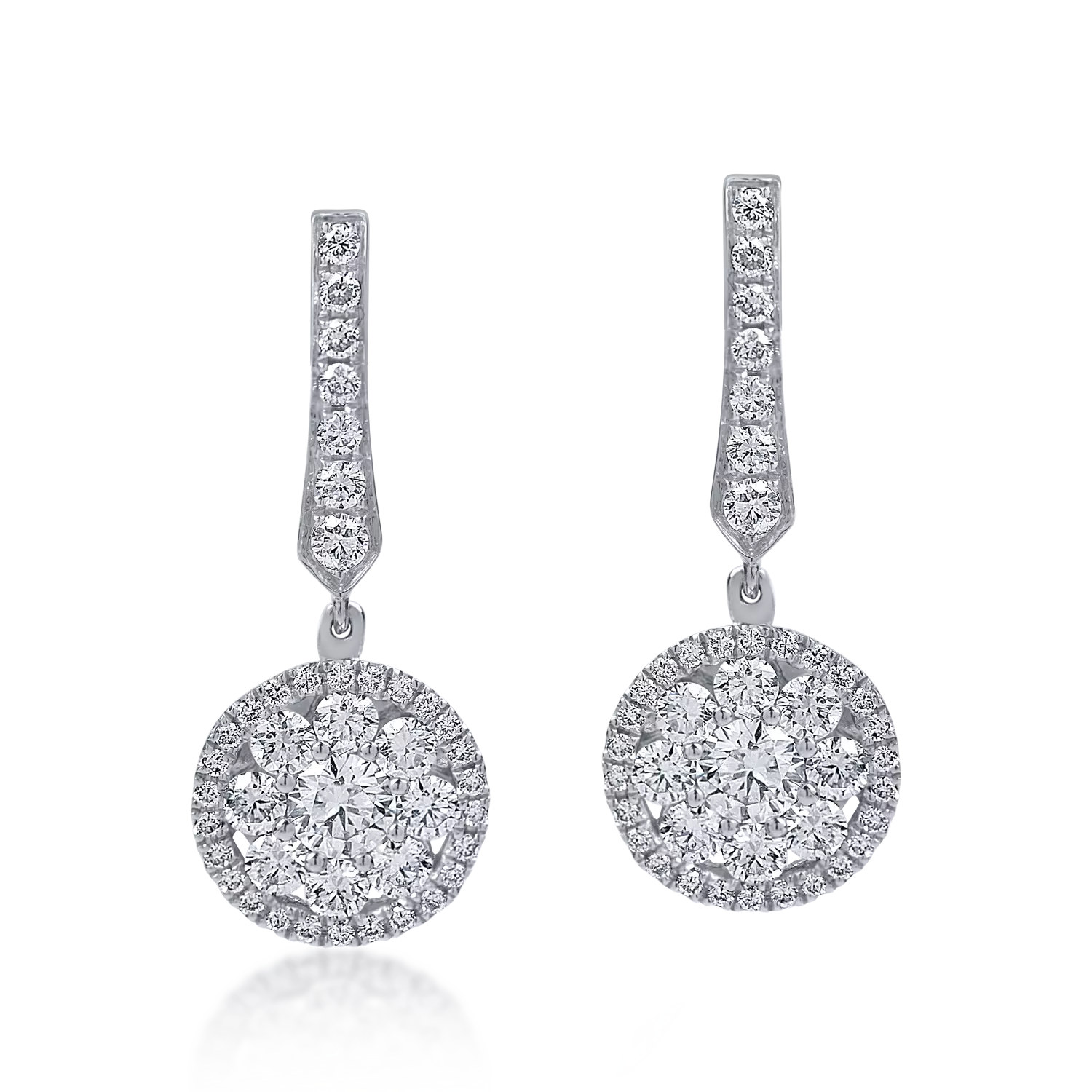 White gold earrings with 1.15ct diamonds