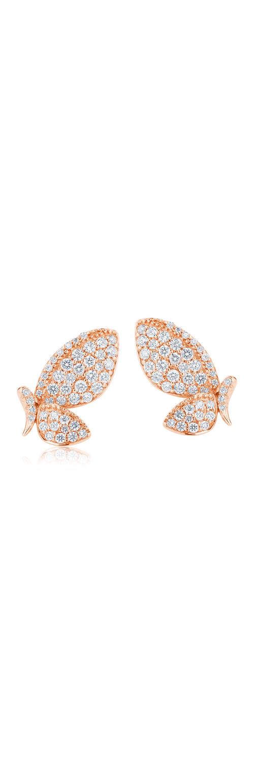 Rose gold earrings with 1.05ct diamonds