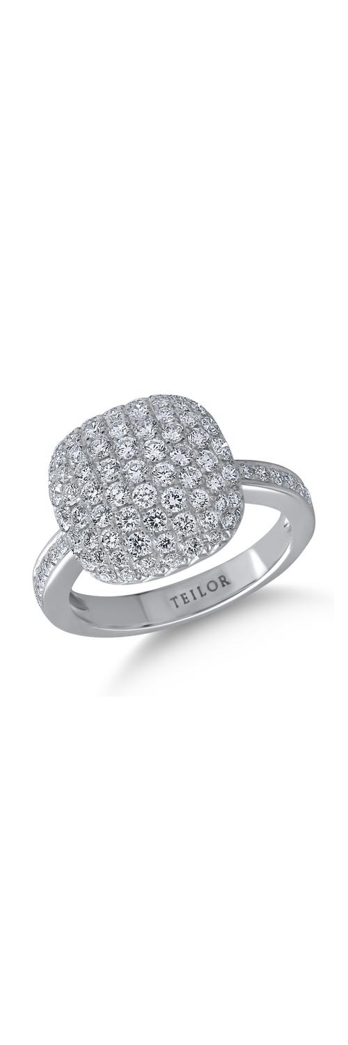 Fehérarany gyűrű 1.26ct gyémántokkal