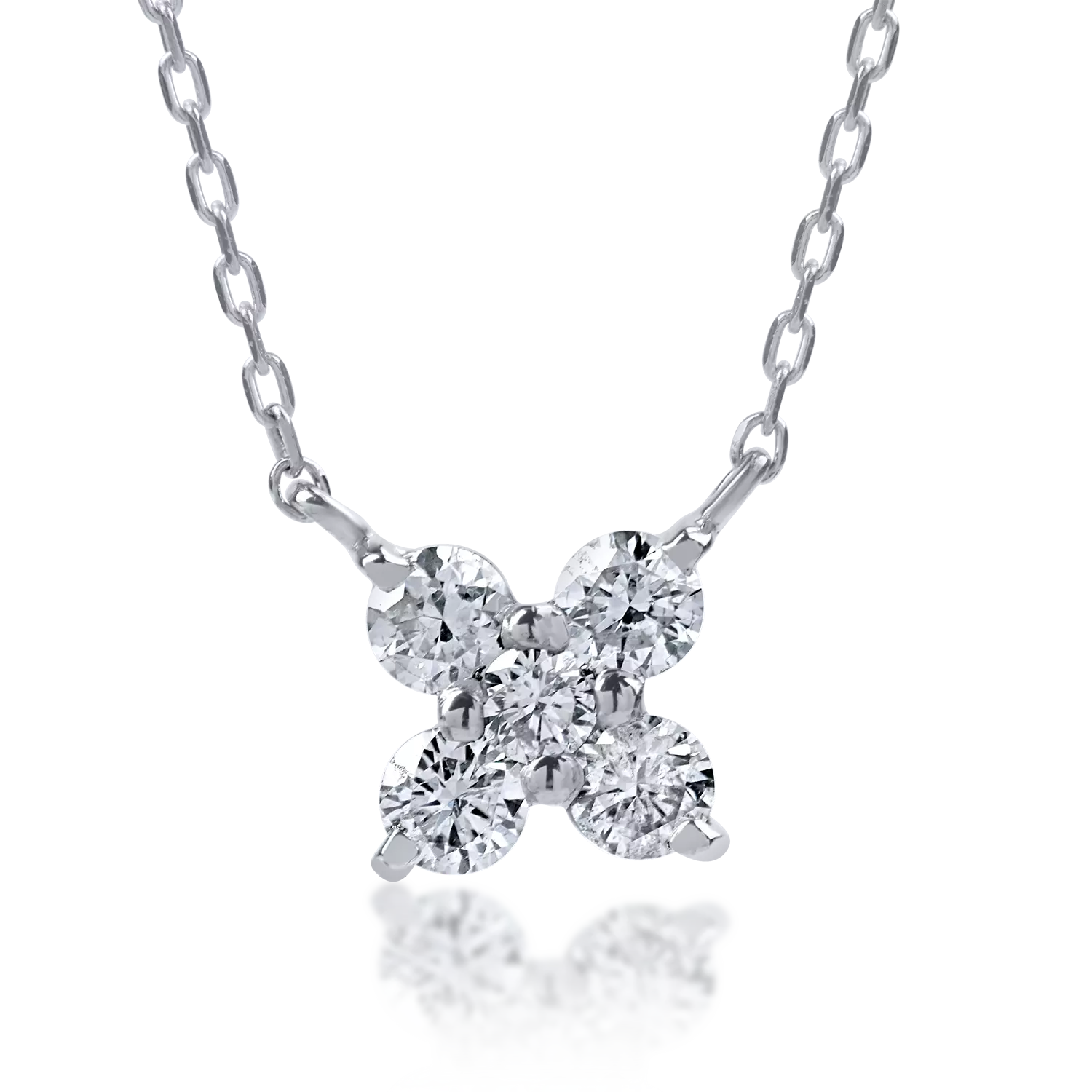 White gold pendant necklace with 0.2ct diamonds