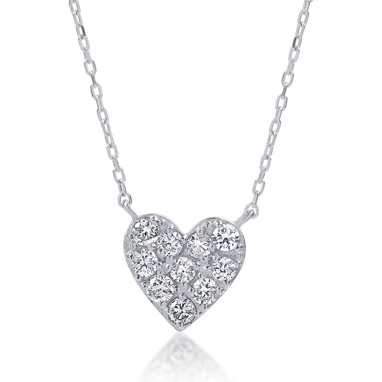 White gold pendant necklace with 0.2ct diamonds