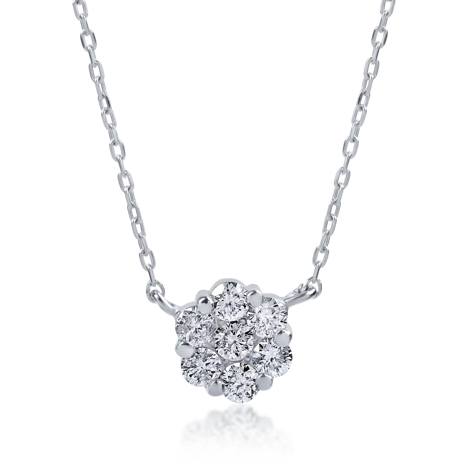 White gold pendant necklace with 0.21ct diamonds