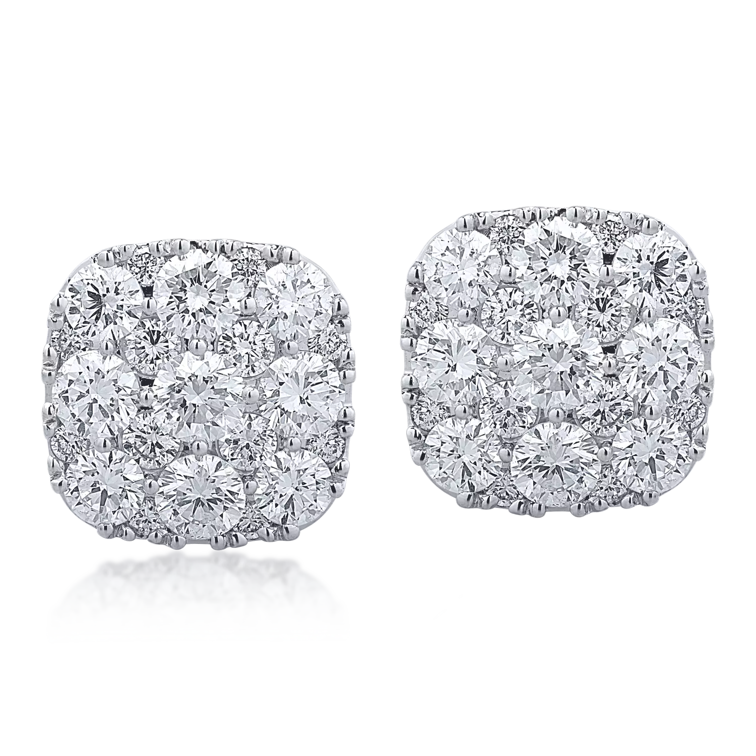 White gold earrings with 2.41ct diamonds
