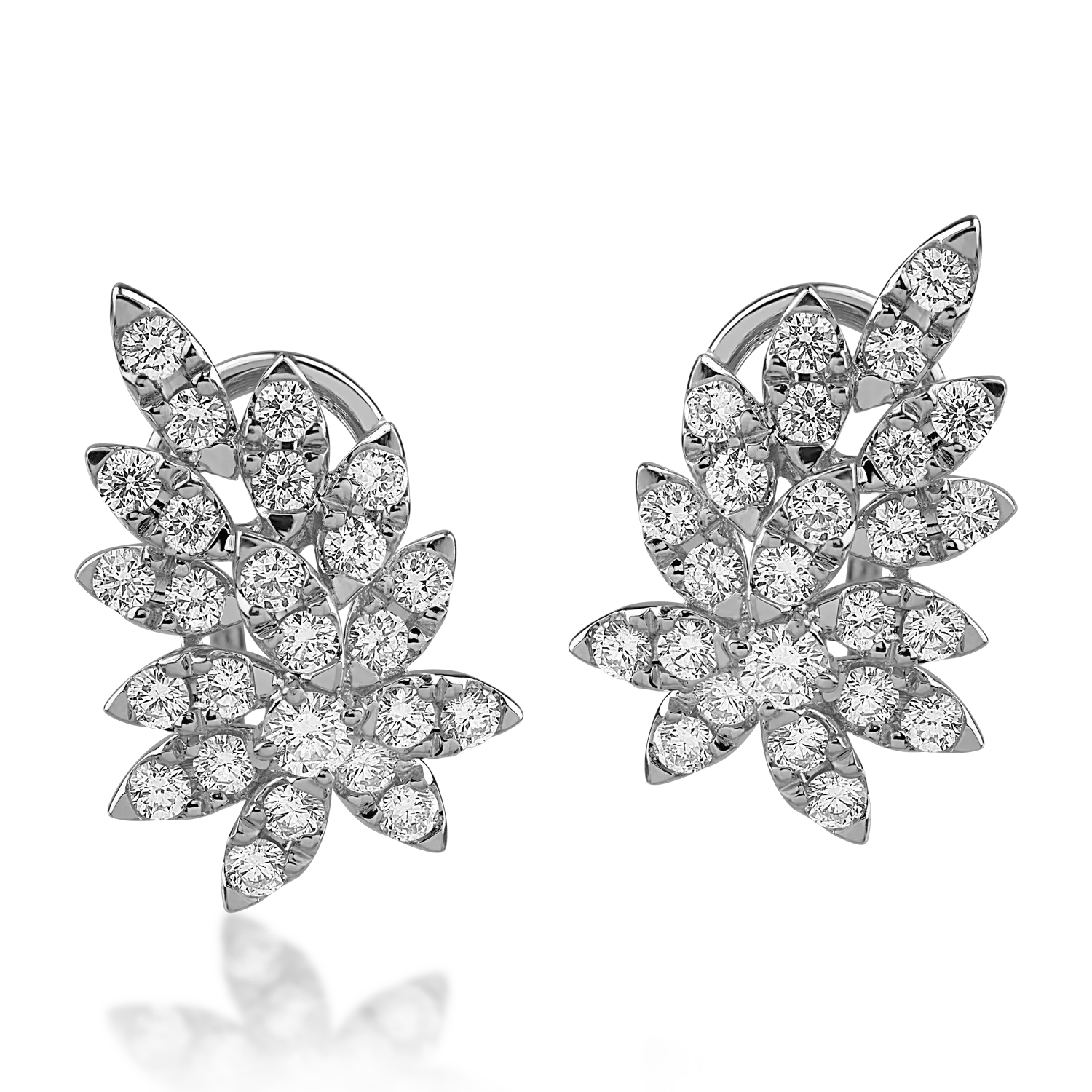 White gold earrings with 1.34ct diamonds