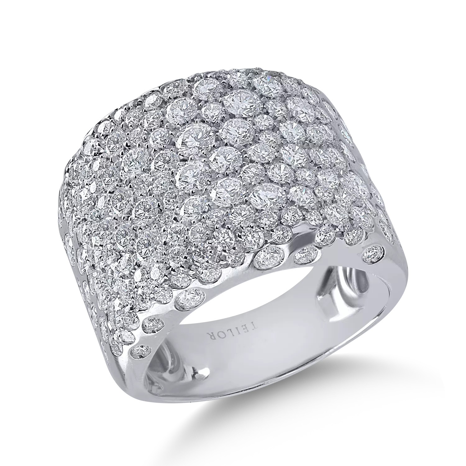 Fehérarany gyűrű 3.62ct gyémántokkal