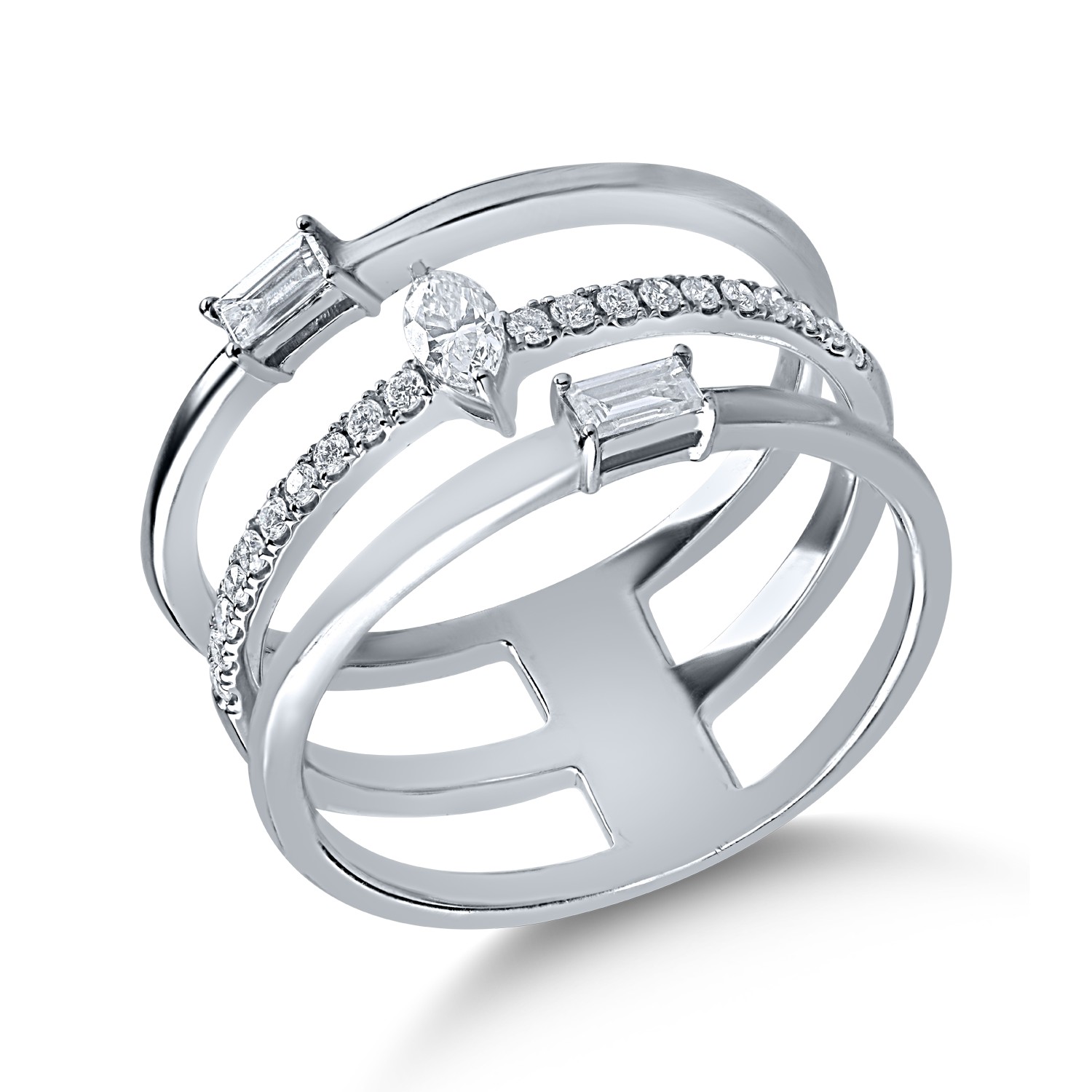 White gold ring with 0.33ct diamonds