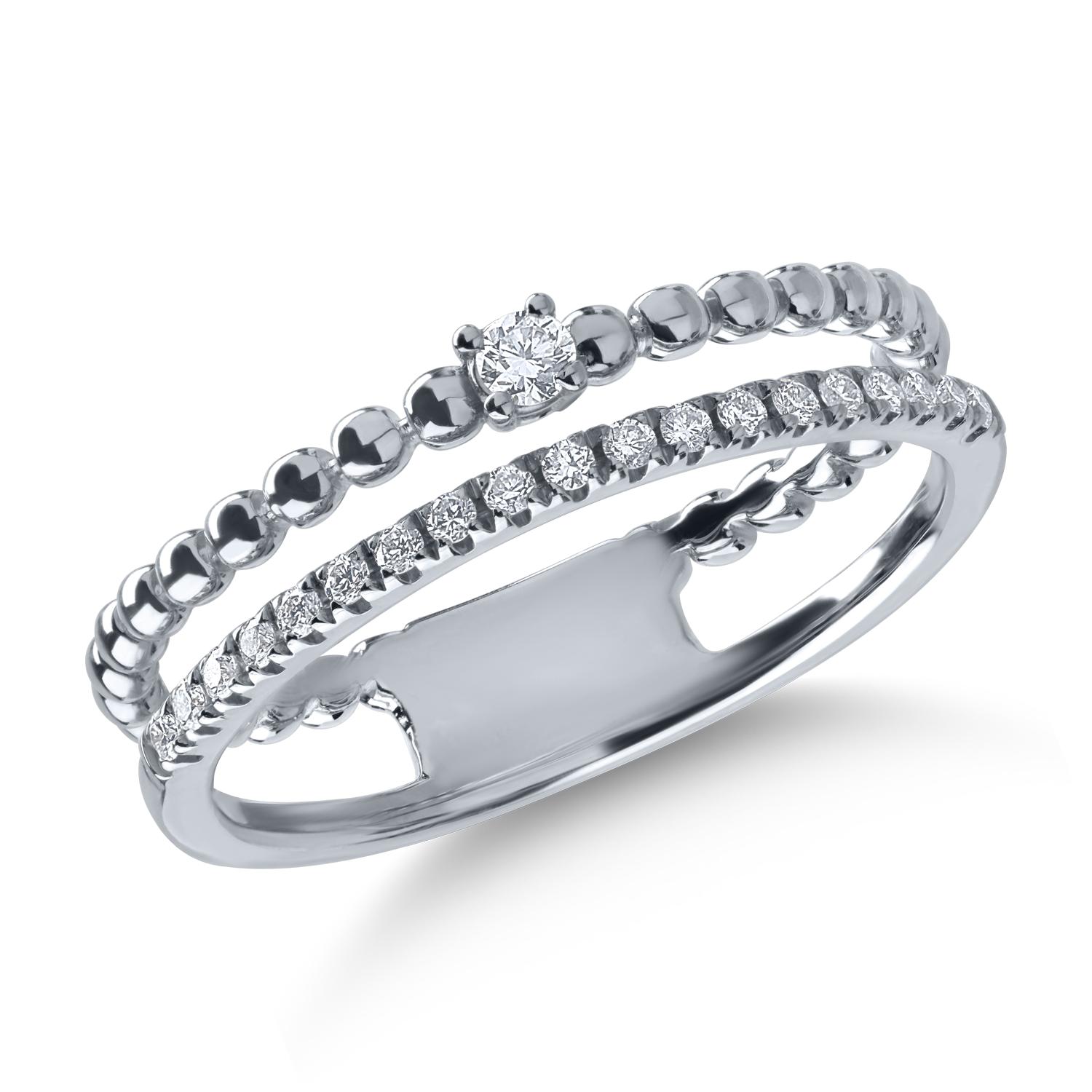 White gold ring with 0.15ct diamonds