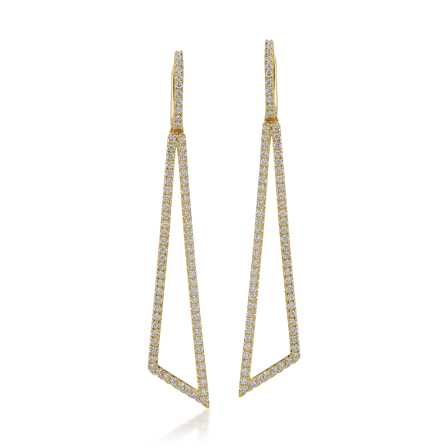 Yellow gold earrings with 0.92ct diamonds