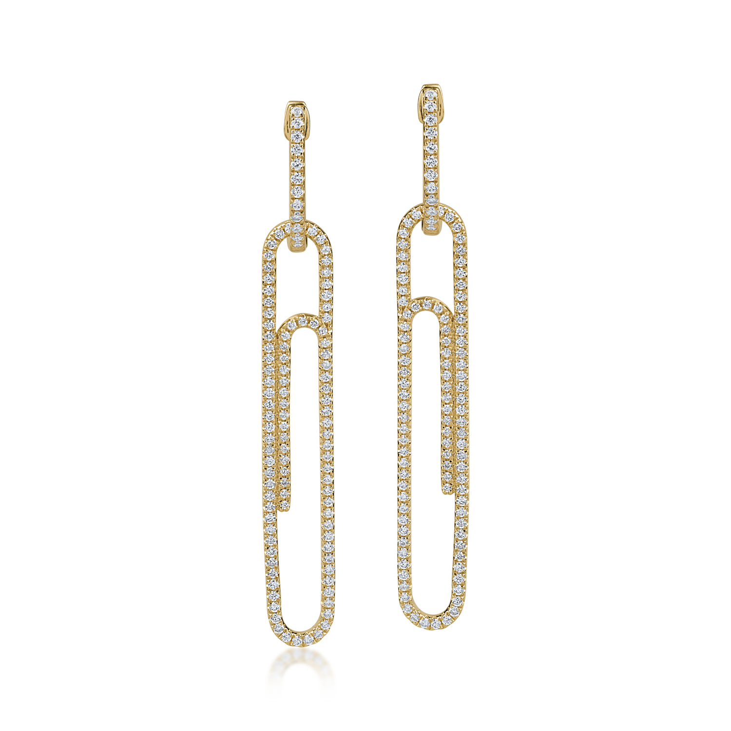 Yellow gold earrings with 1.06ct diamonds