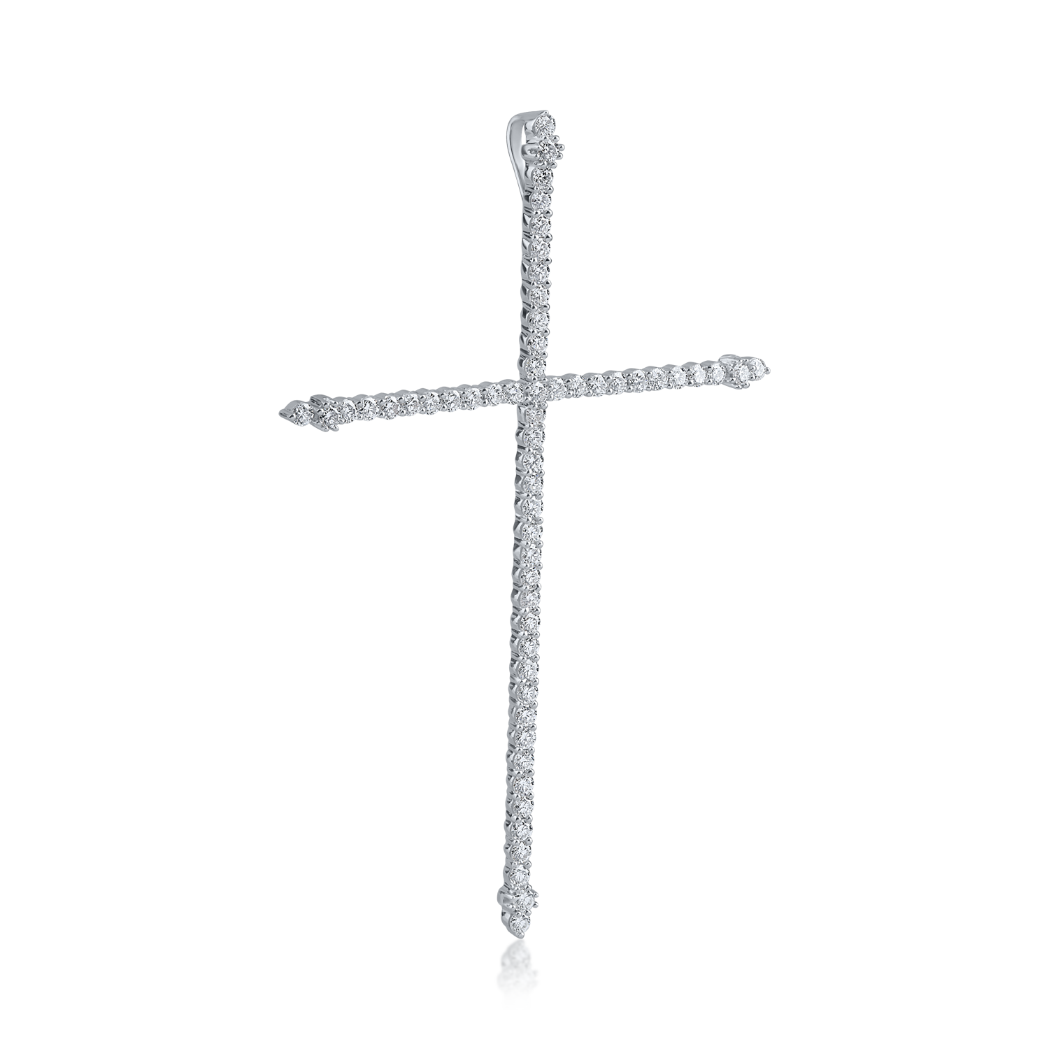 White gold cross pendant with 1.92ct diamonds